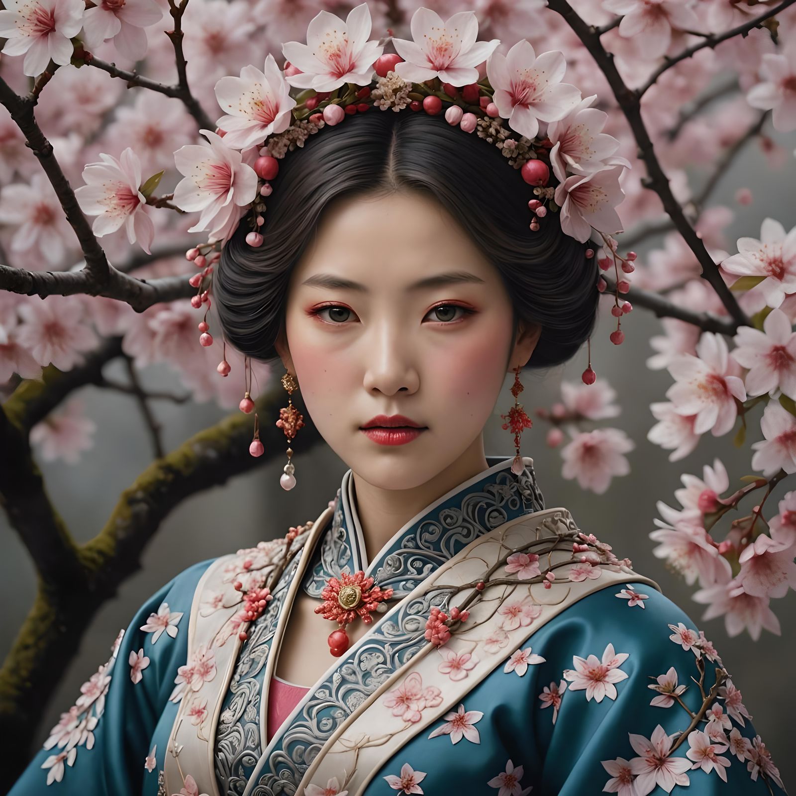 Sakura Queen - AI Generated Artwork - NightCafe Creator