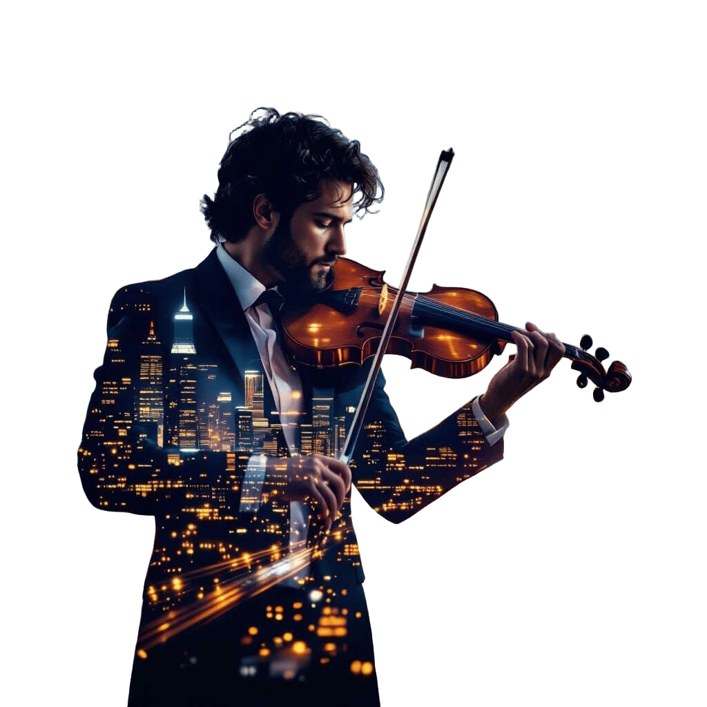 מנגן, חשיפה כפולה של עיר בלילה