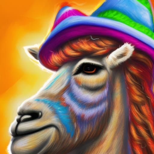 Llamas with hats