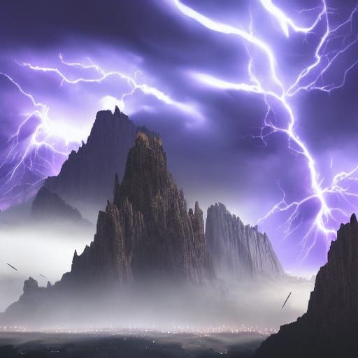 purple lightning animated