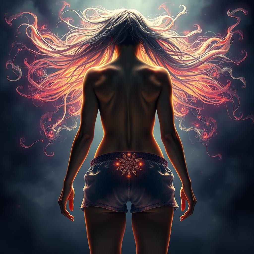 Harmonious Goddess in Vibrant Digital Art