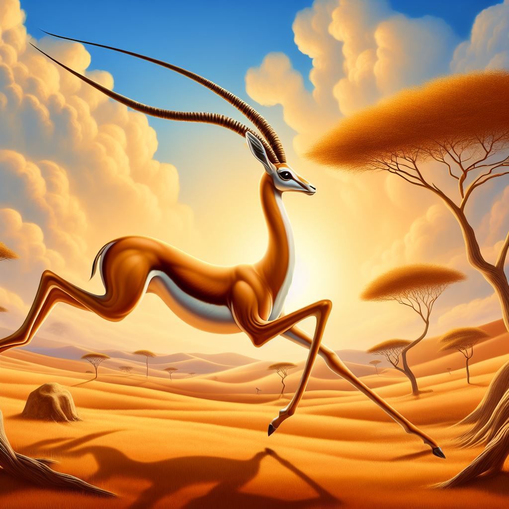 Surreal Gazelle, Dali Style  by @Tina