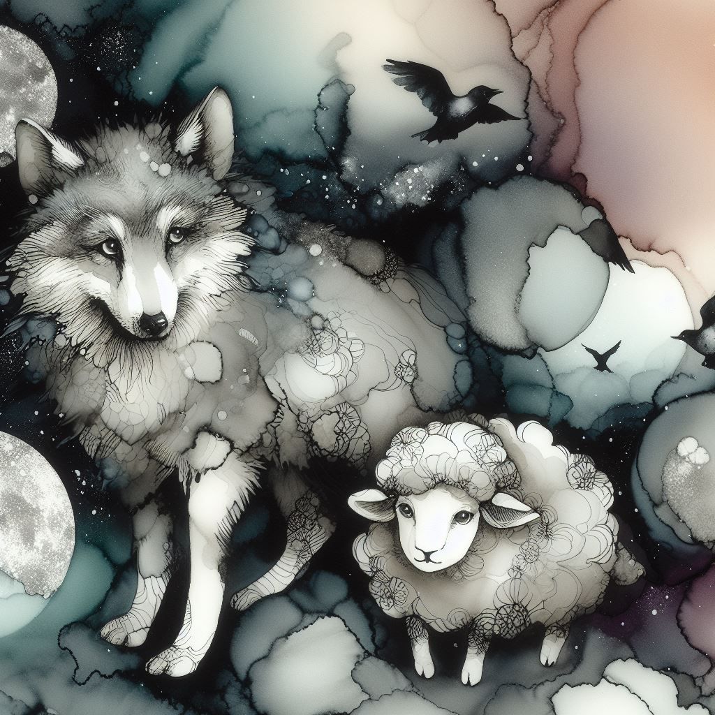 Wolf and sheep