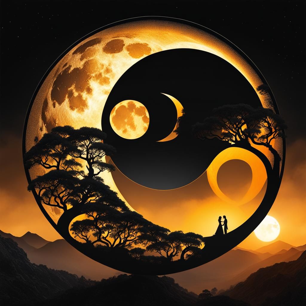 Sunset Yin Yang  by @A_K_J