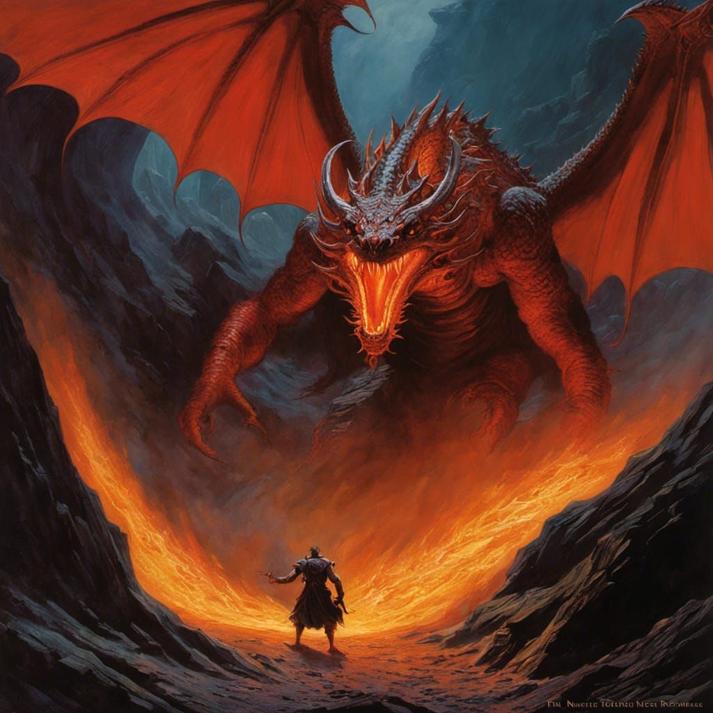 Balrog Dragon from tolkien Silmarillion, by Richard Michael Gorman ...