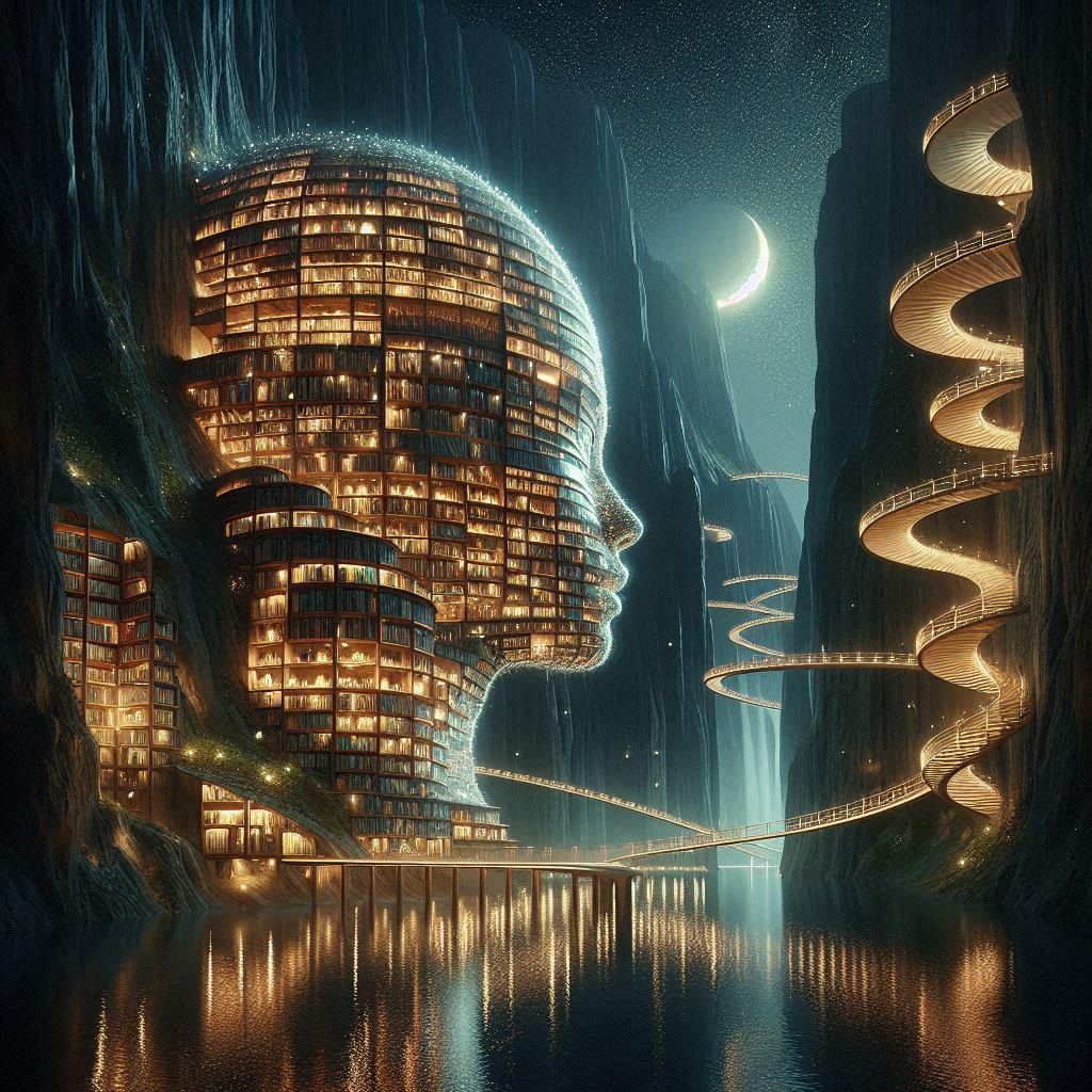 Fantasy Library Scene