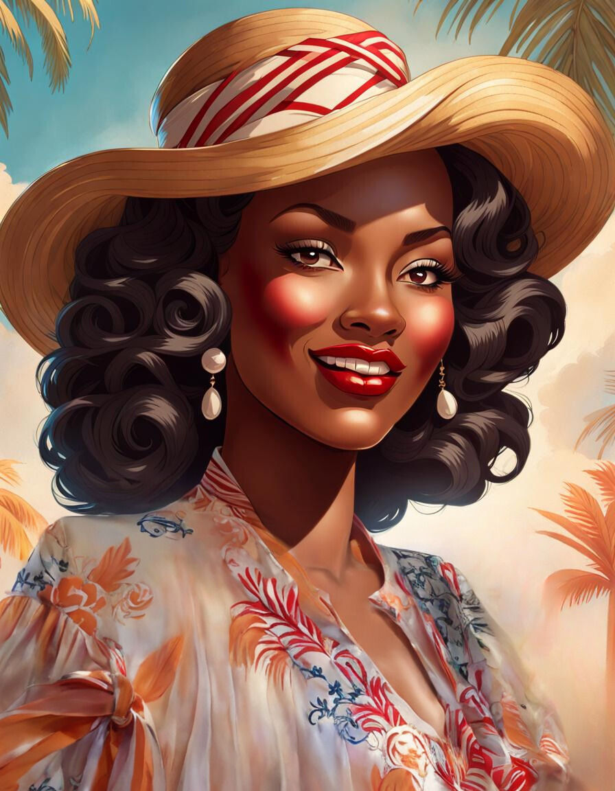 Tropical beauty - 1940s style - 1