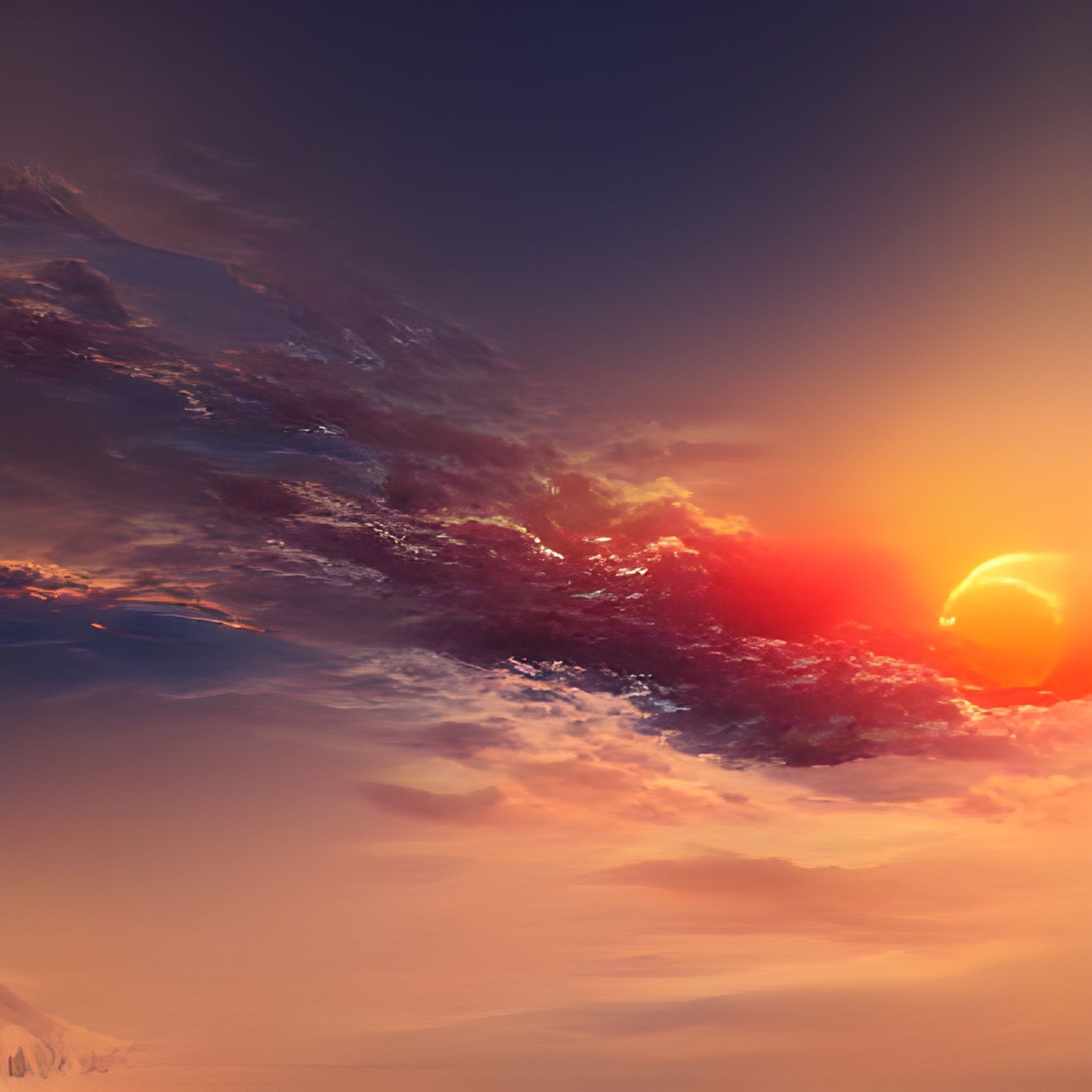 View of the sun setting beautiful 8k resolution Behance HD - AI ...