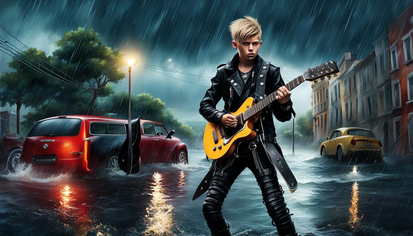 Punk guitarist boy