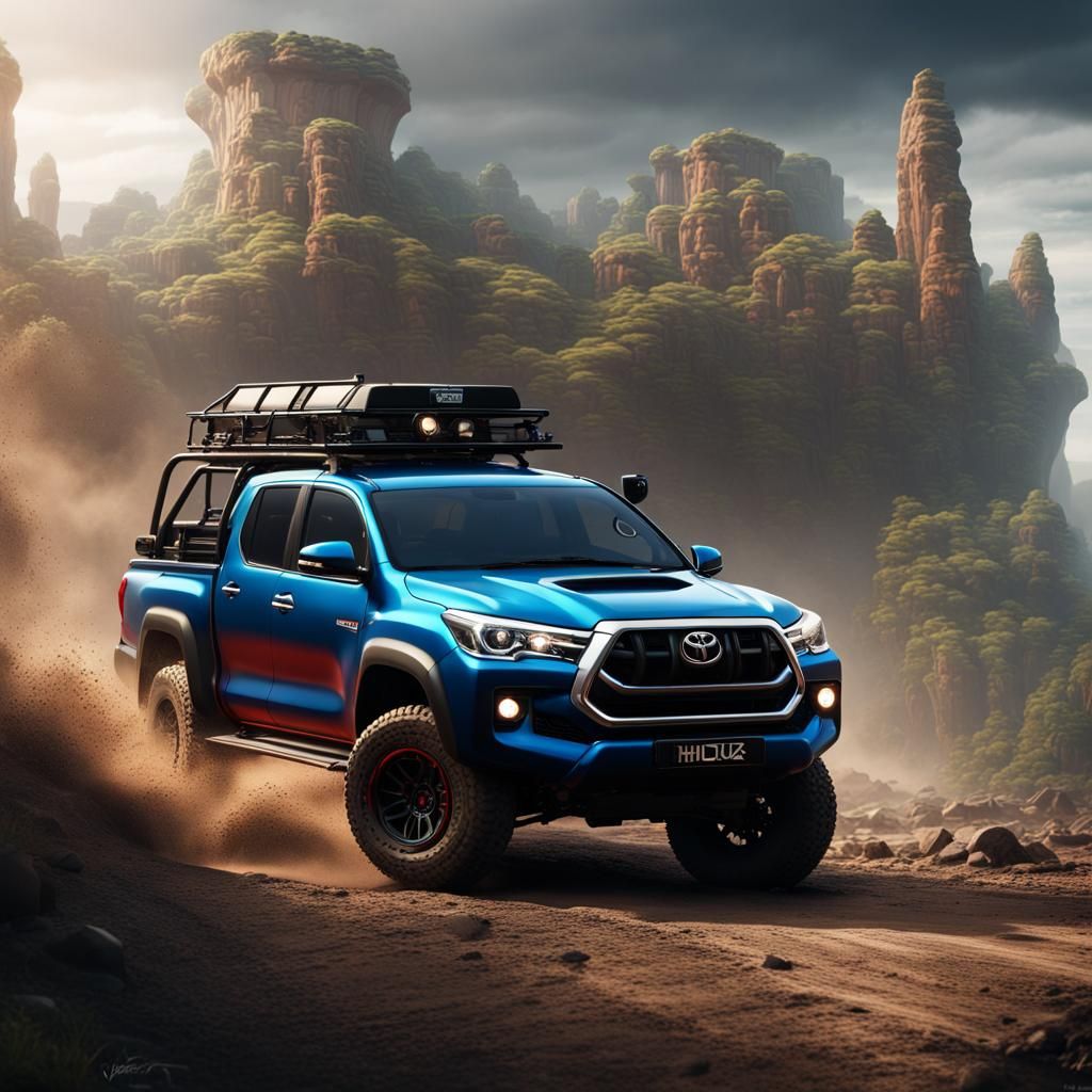 toyota hiulux four wheel driving