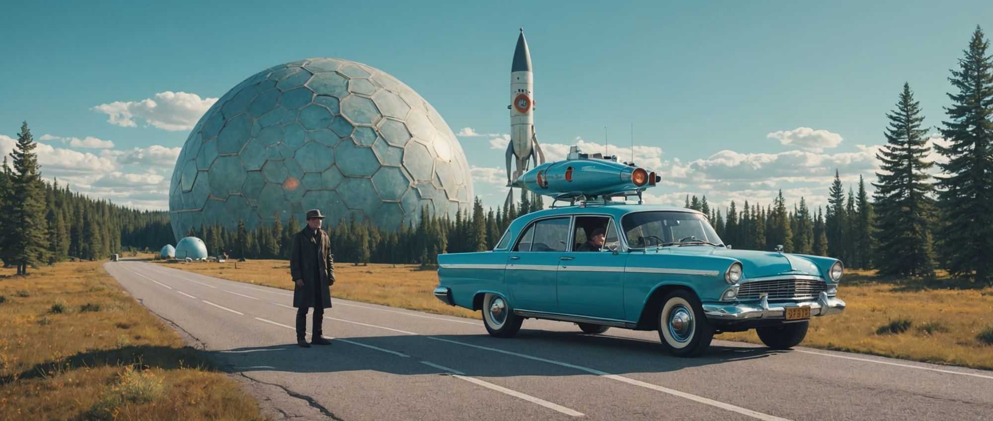 A Really Hip Space Chauffeur, mixed media, spacecore, galactic, Art of Illusion, 1900s photograph, by Simon Stålenhag