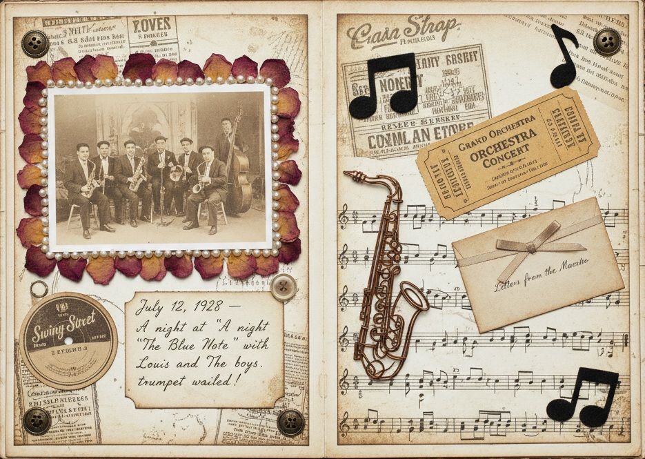 Vintage Scrapbook Pages