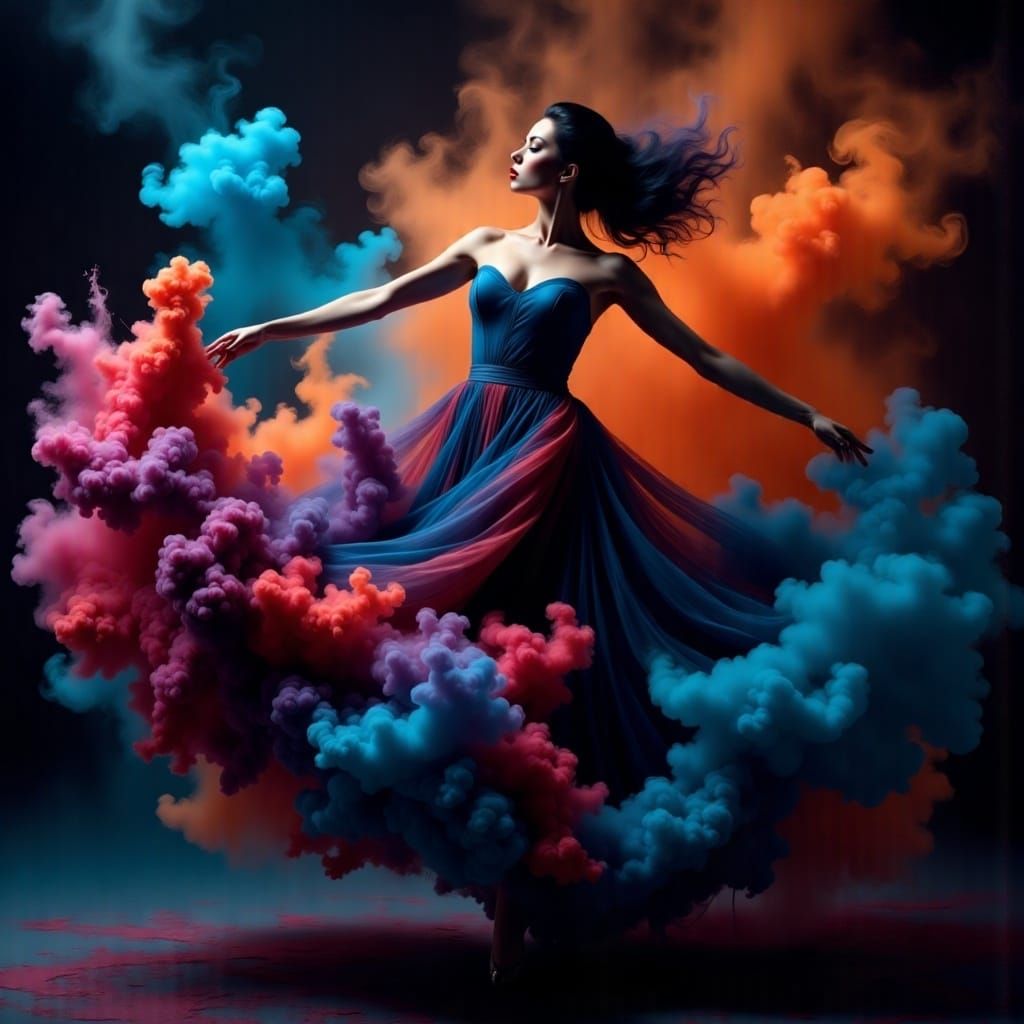 <lora:ColorSmokeFlux:1.0>  