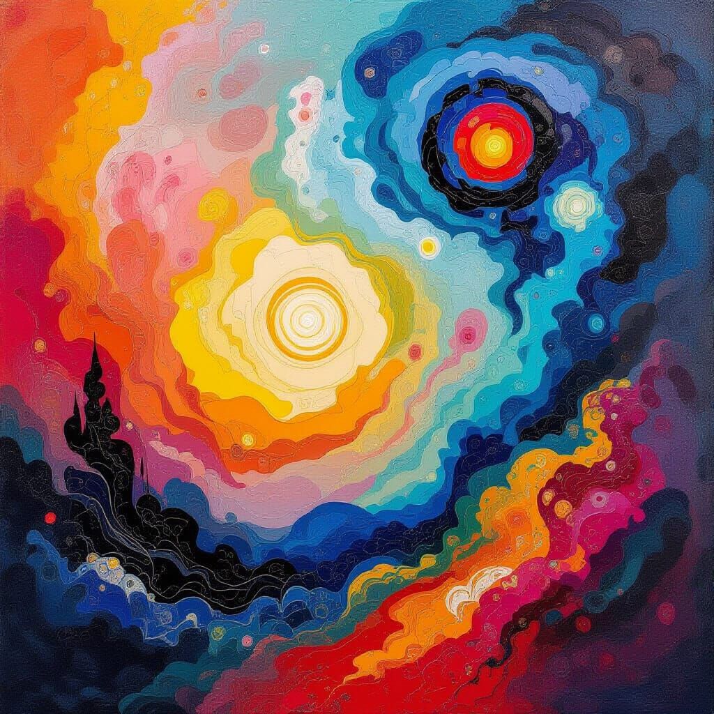 Dreamlike Scene in Surreal Abstract Style