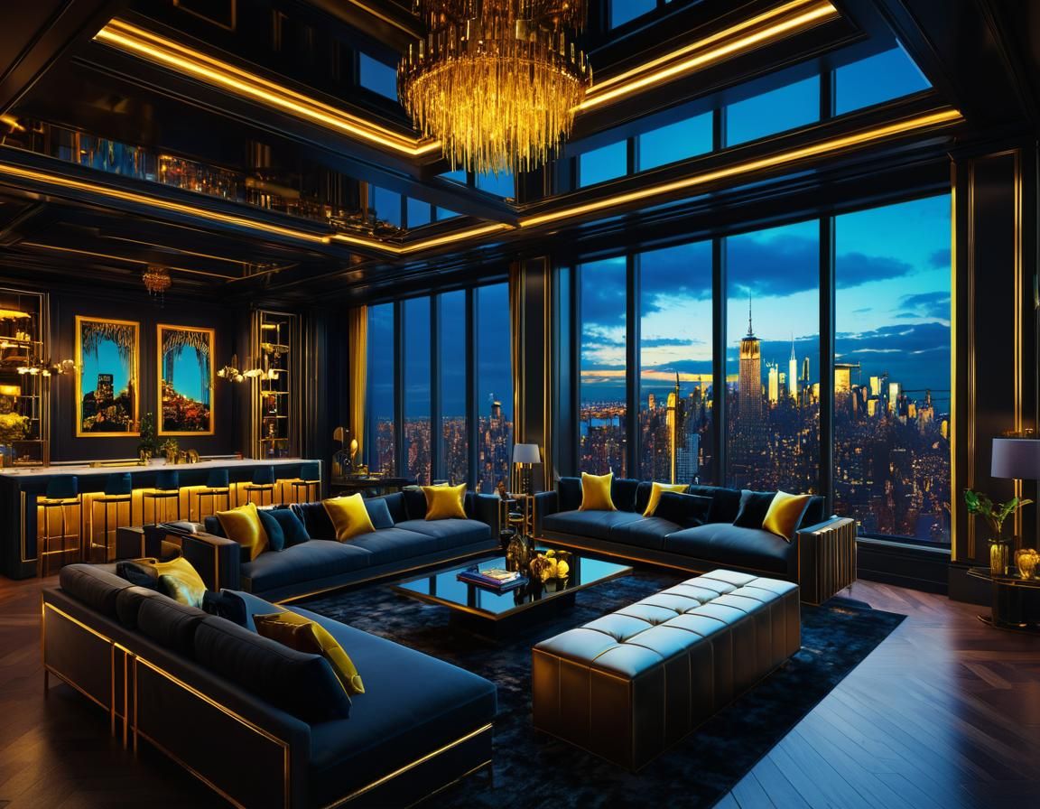Sky-High Luxury: Explore the Most Opulent Penthouses In America - MSN - Scandinavian Apartment Penthouse-View Opulent