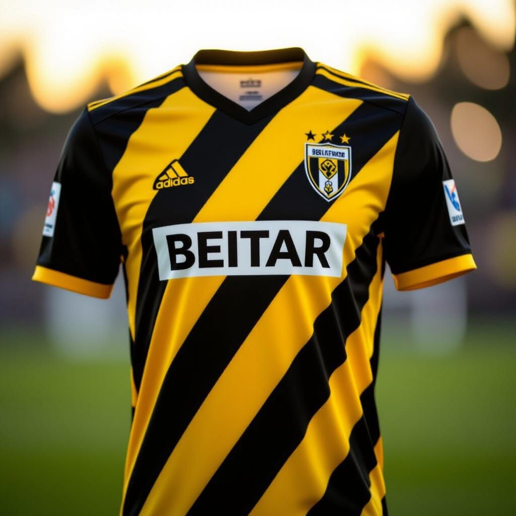 Beitar Jerusalem Jersey in Warm, Natural Light