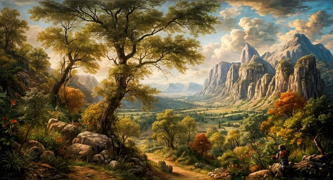 Landscape in the style of Baines MD2