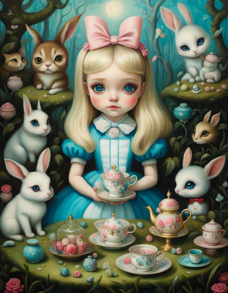 Alice in wonderland by Mark ryden; complex composition, highly detailed ...