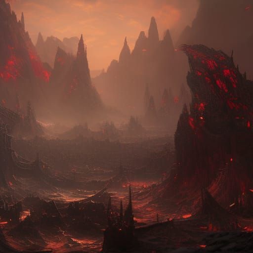 The Chaos Realm of Khorne - AI Generated Artwork - NightCafe Creator