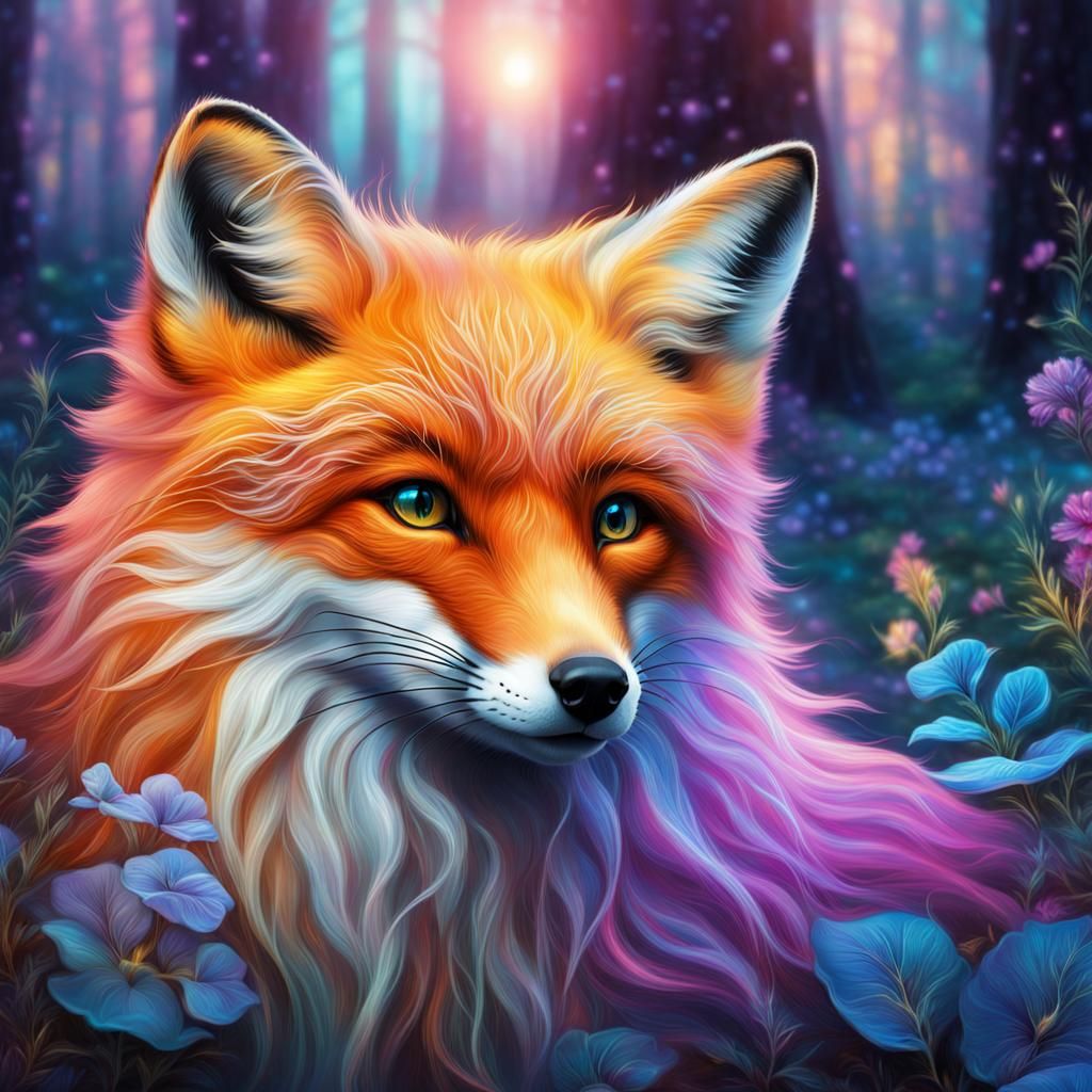 Beautiful Fox Portrait - AI Generated Artwork - NightCafe Creator