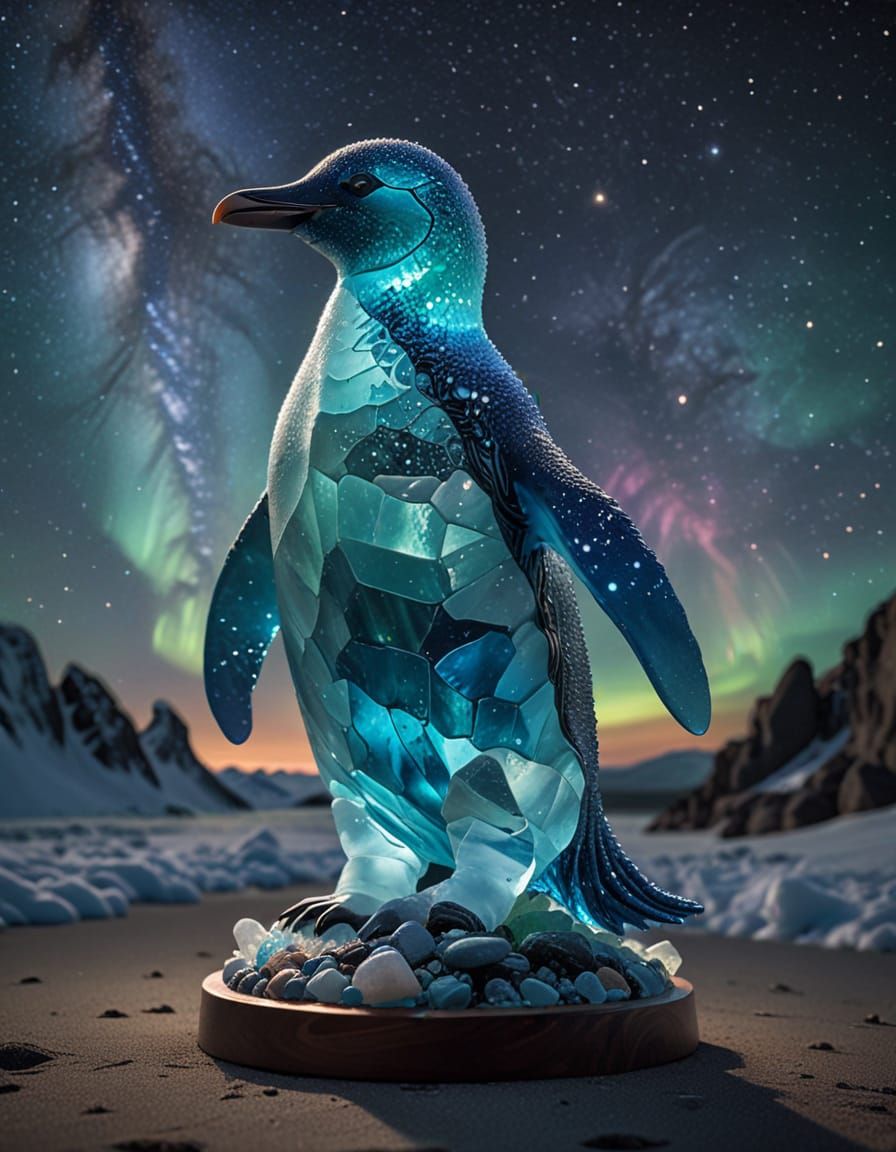Sea Glass Penguin  by @Professor Goodgrass