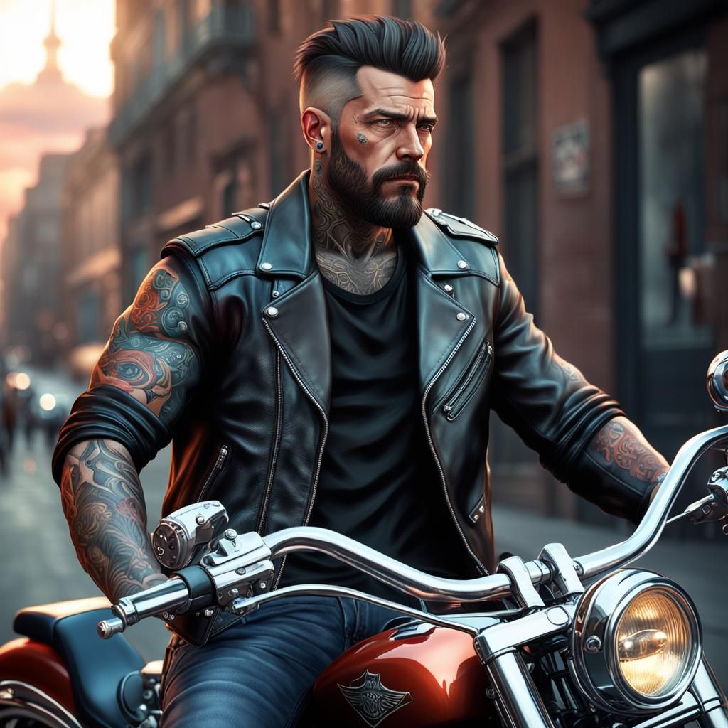 biker guy - AI Generated Artwork - NightCafe Creator