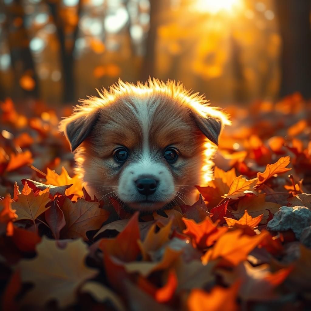 Autumn Puppy  by @Jill Osborne