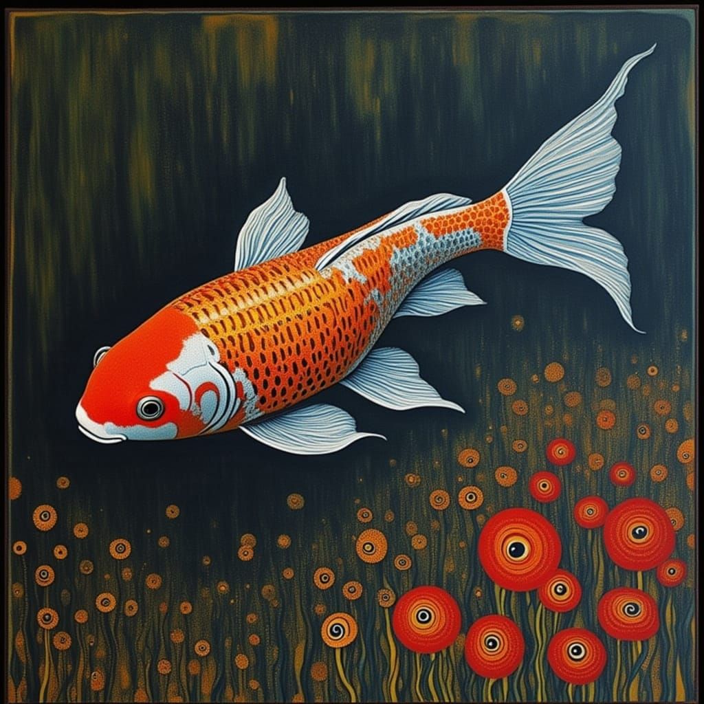 <lora:MARTIAN SWIRLS:1.0> Koi pond