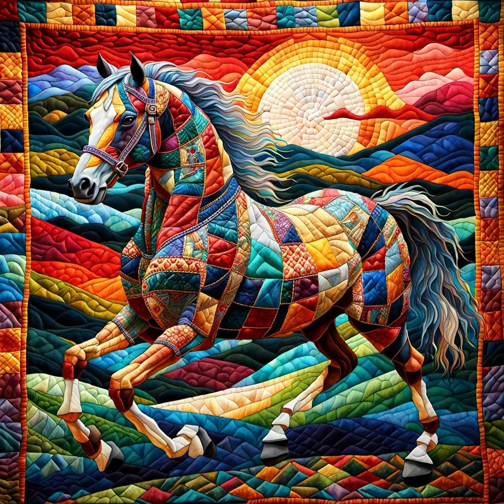 Quilted Gallop  by @Bellemia
