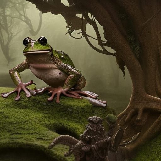 Two mythical frogs arguing throughout time (Epic) - AI Generated ...