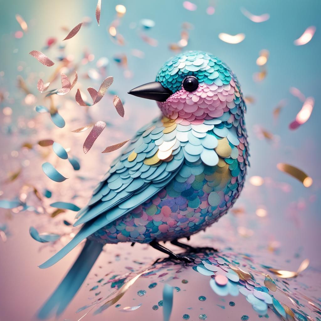 Confetti Bird AI Generated Artwork NightCafe Creator