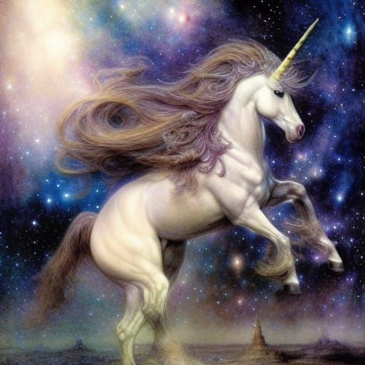 galactic unicorn - AI Generated Artwork - NightCafe Creator