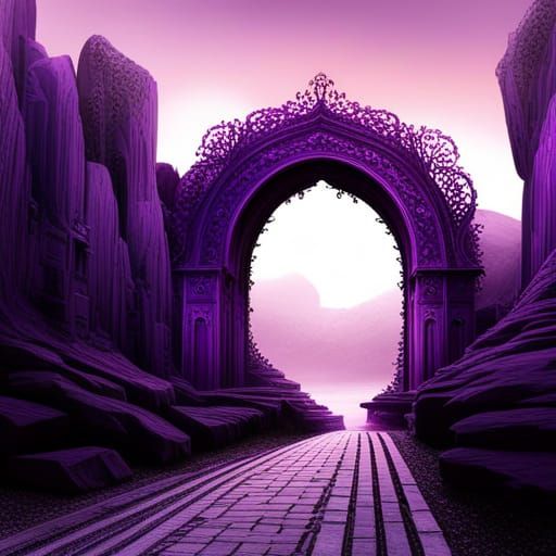 Follow the Purple Brick Road AI Generated Artwork NightCafe Creator