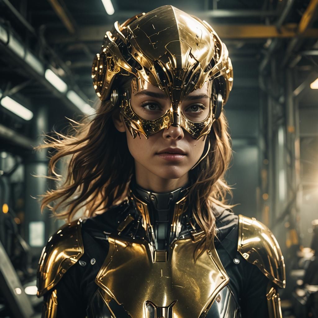 the is year 2369, bio-metal engineering:  Focus on a sleek, ...