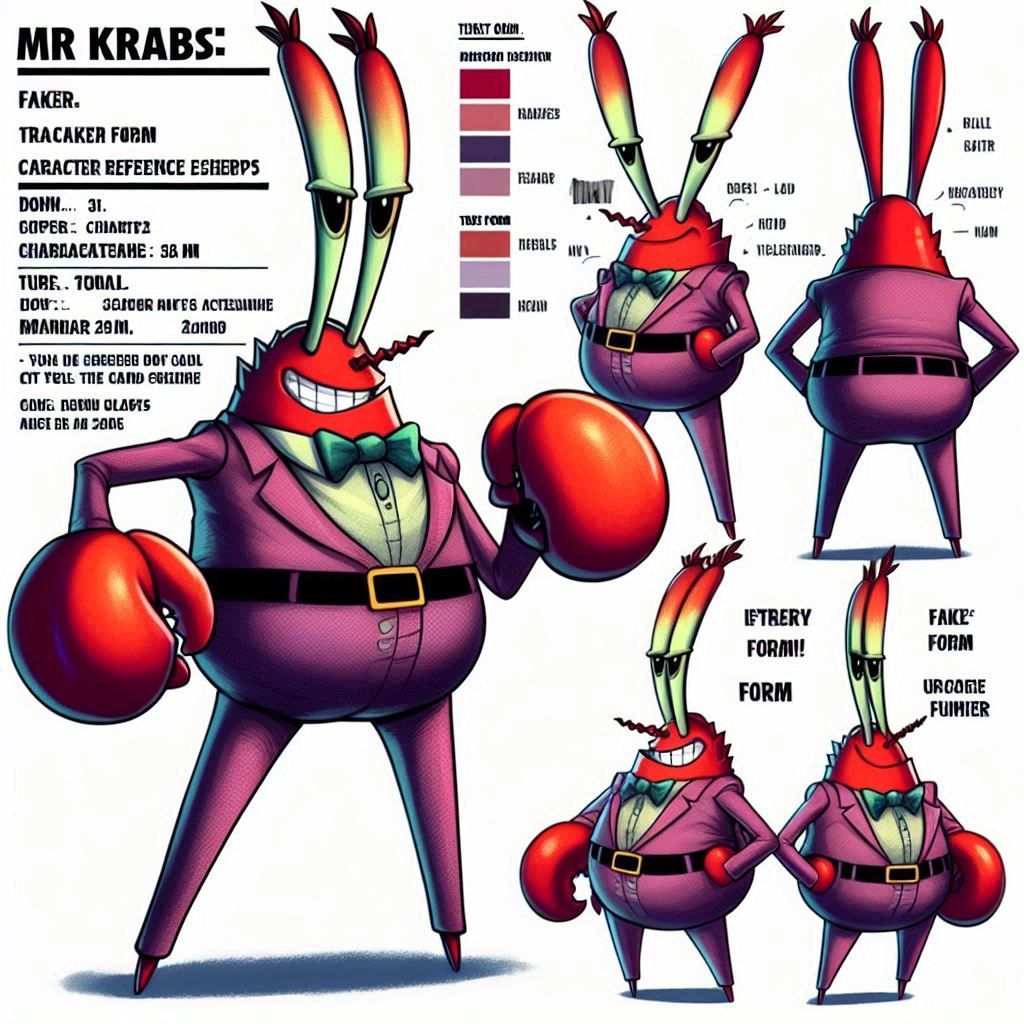 A Creepy Mr Krabs OC