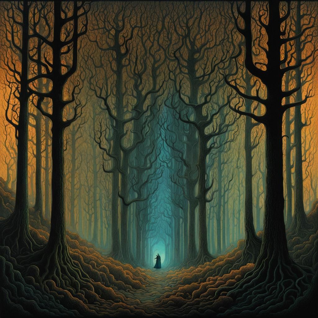 Spooky Forest by Ivan Bilibin, by Andy Kehoe and Zdzislaw Be...