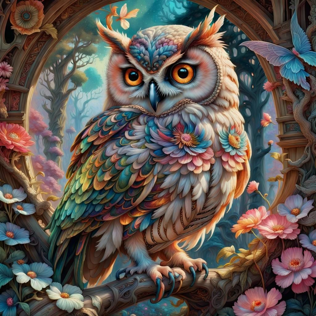 Dream Owl 2 - AI Generated Artwork - NightCafe Creator