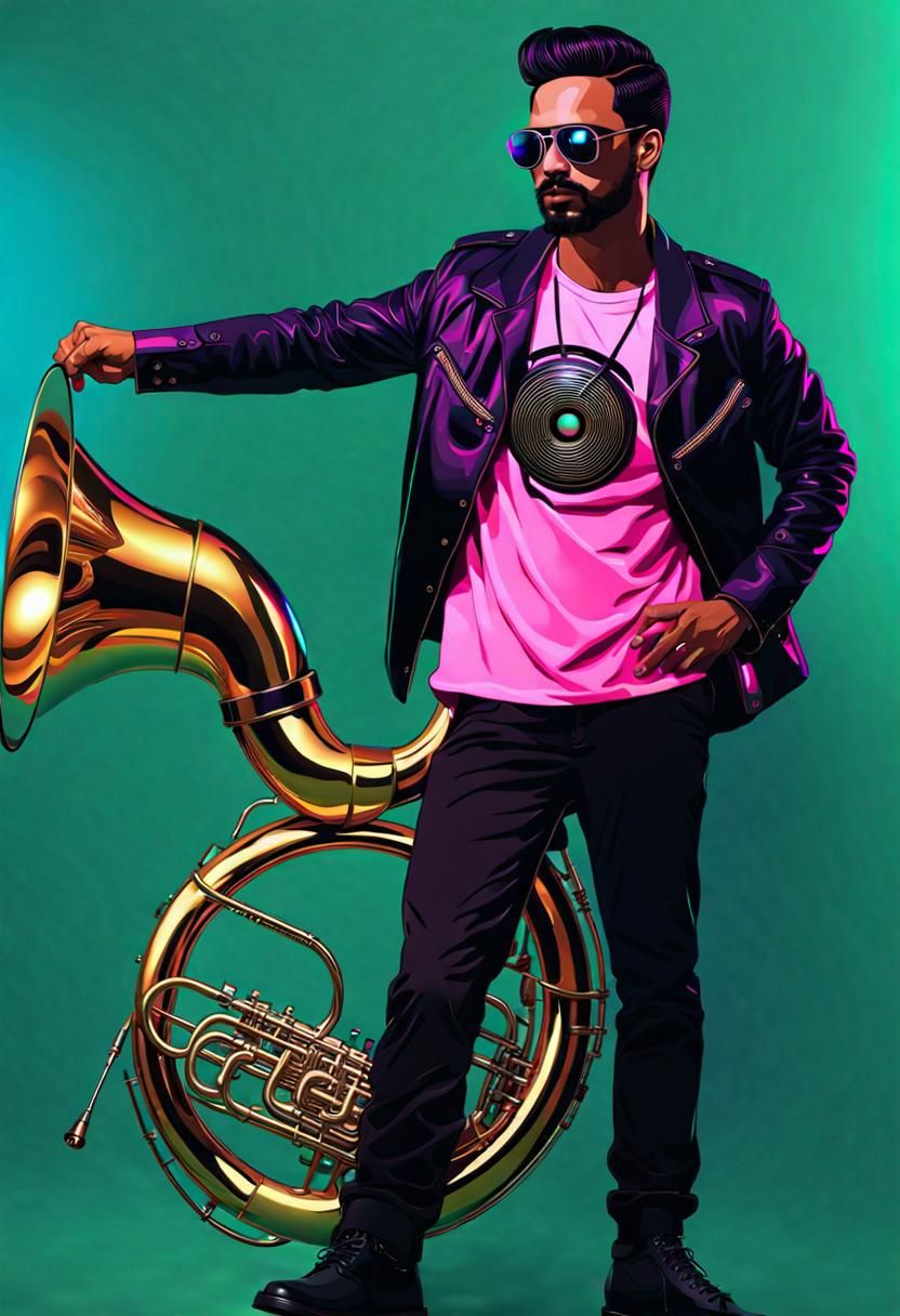 Adam and Sousaphone II AI Generated Artwork NightCafe Creator