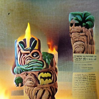 Jack Kirby tiki god volcano