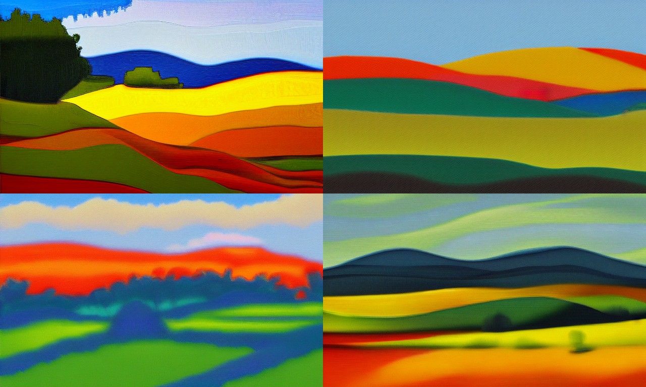 Landscape in the style of Color Field