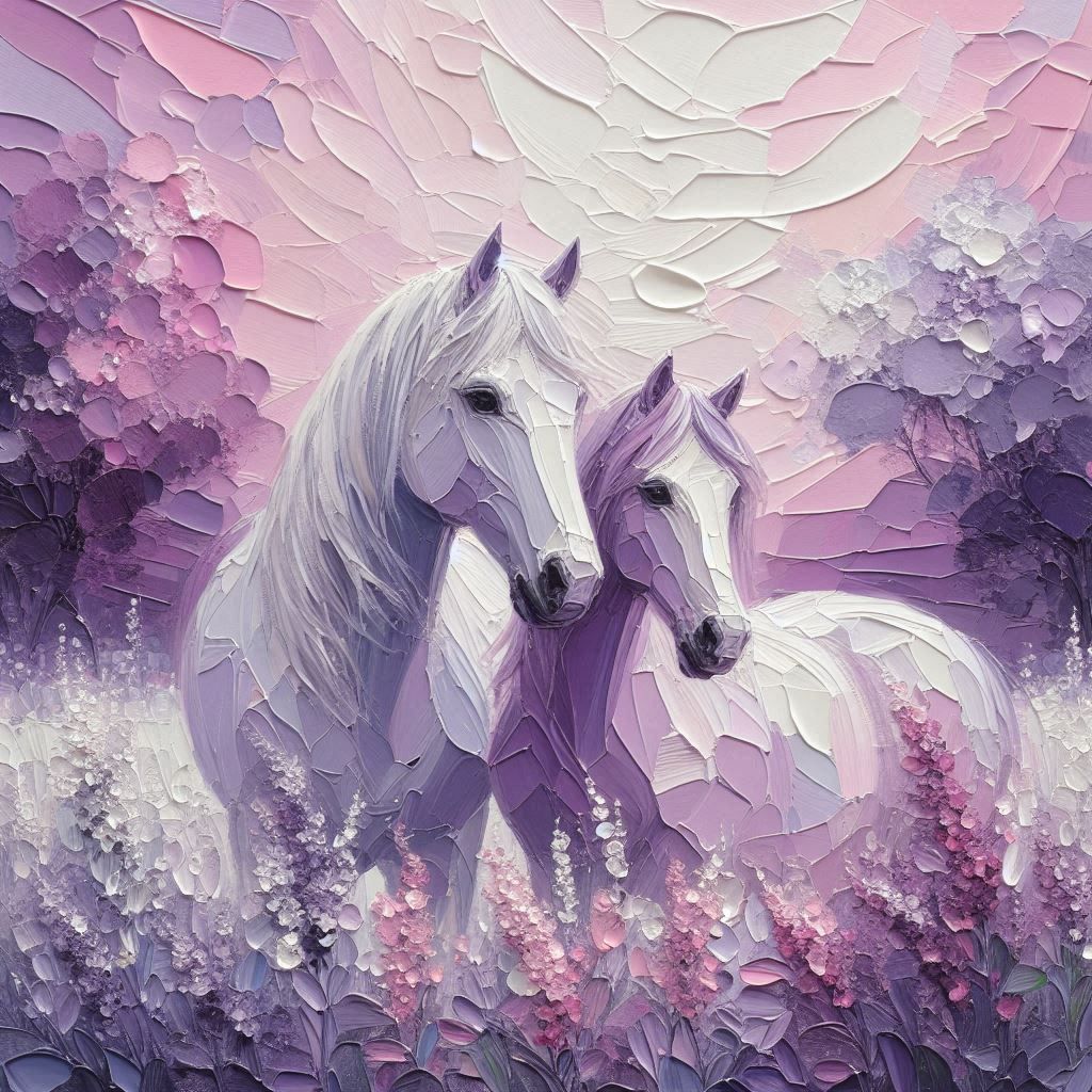 purple, pink, white.