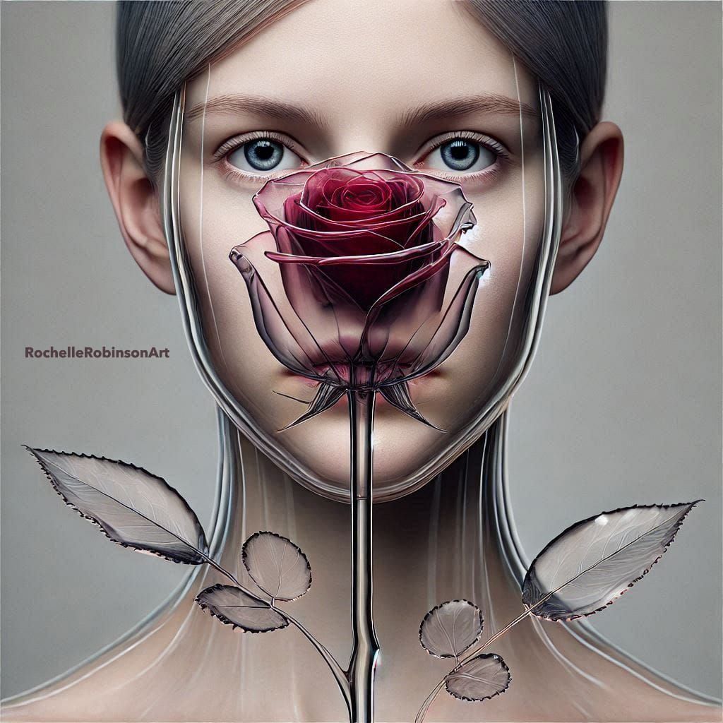 Woman Holding A Rose