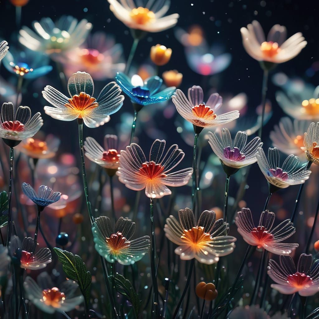 Glass figurines enameled 1