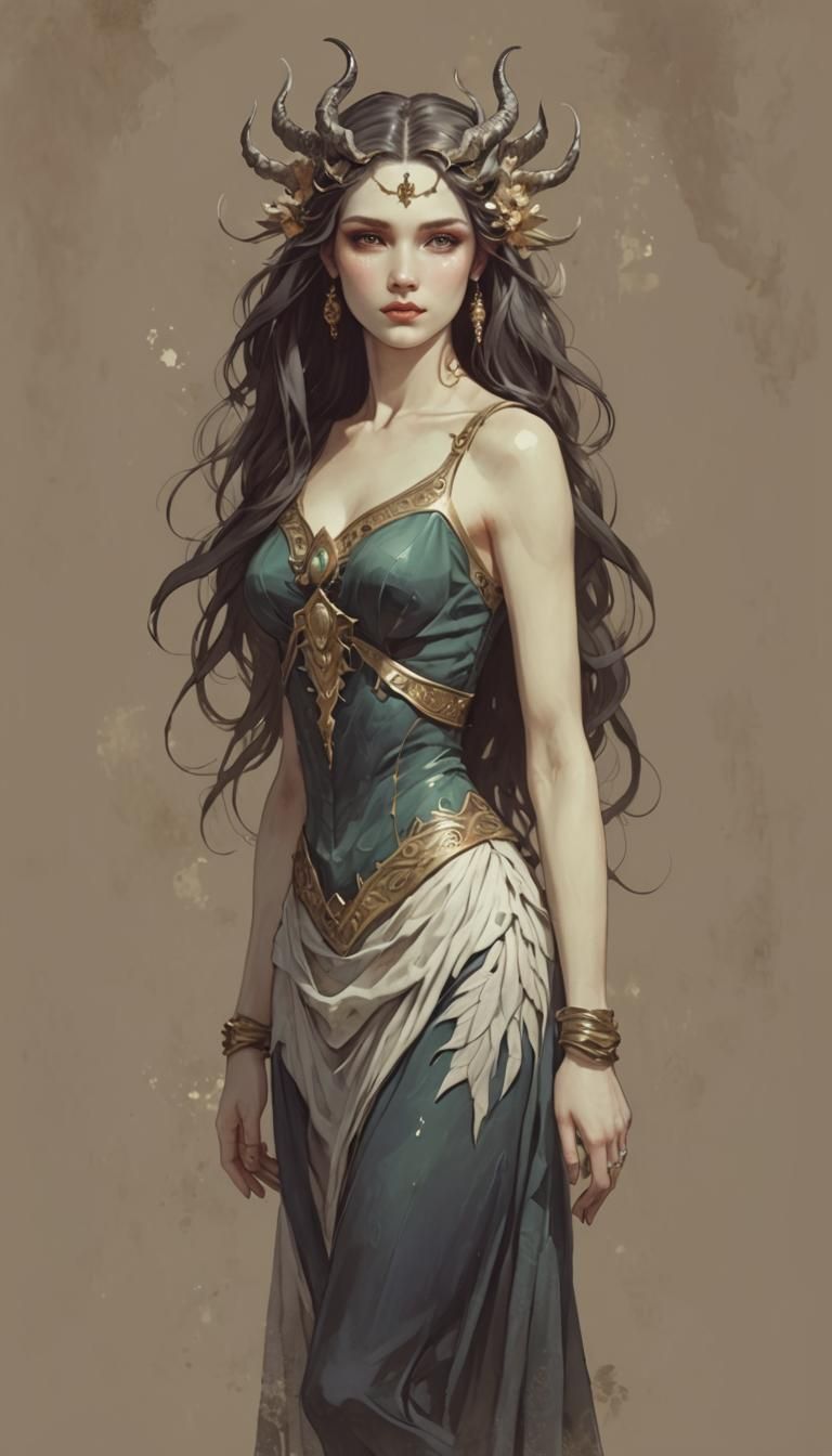 Mythical Beauty in a Timeless Portrait