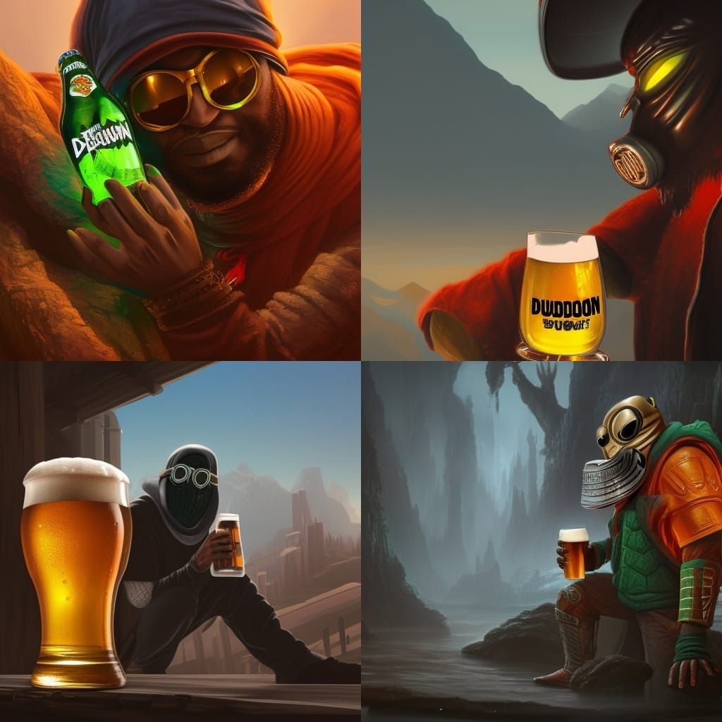 mf doom drinking a beer - AI Generated Artwork - NightCafe Creator