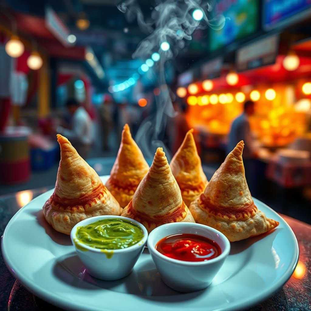 delicious samosa   by @swati