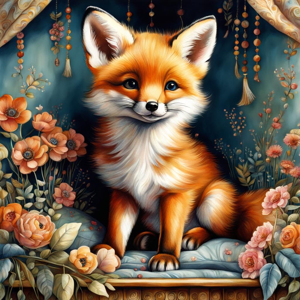 Fox cub - AI Generated Artwork - NightCafe Creator