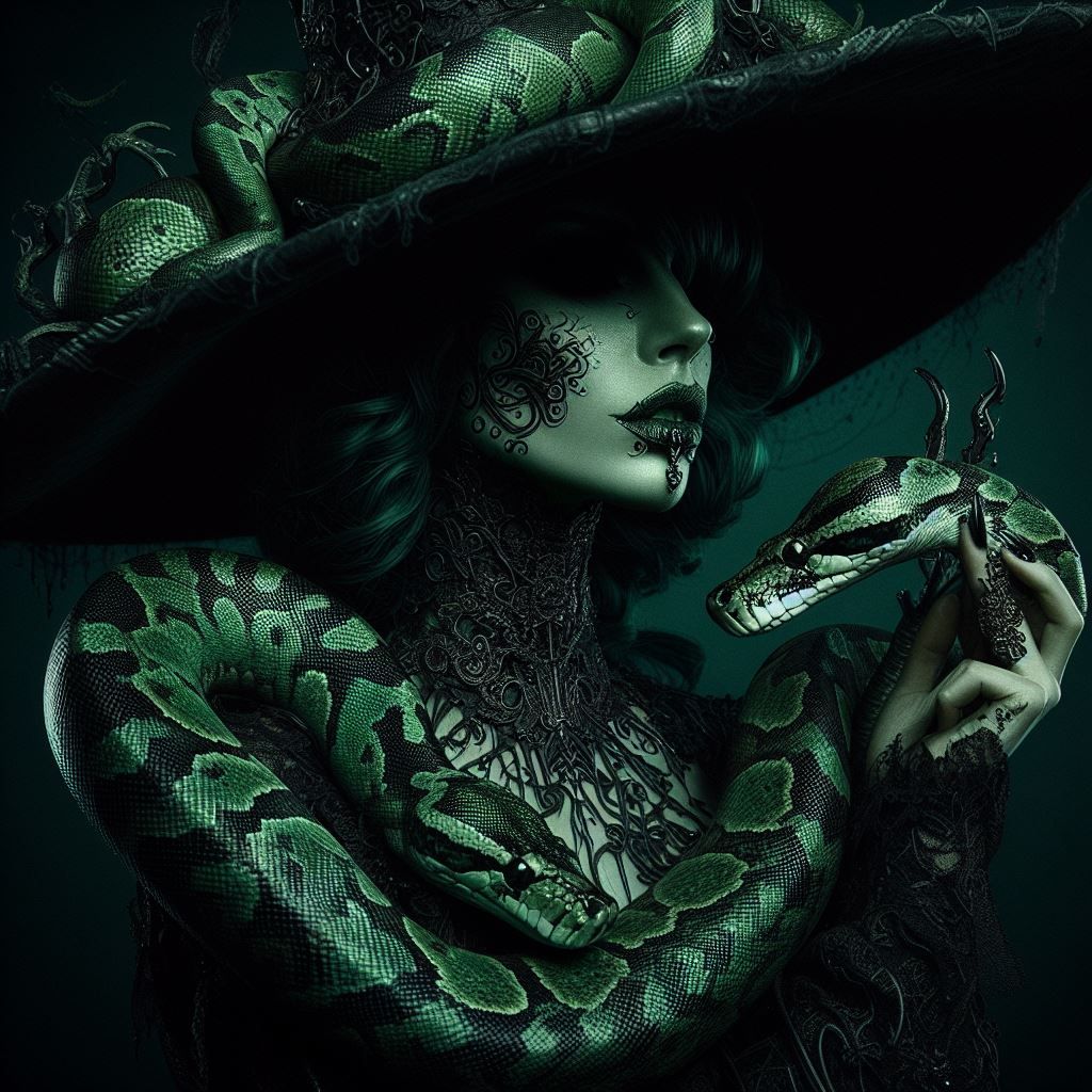 Witch and snake 7
