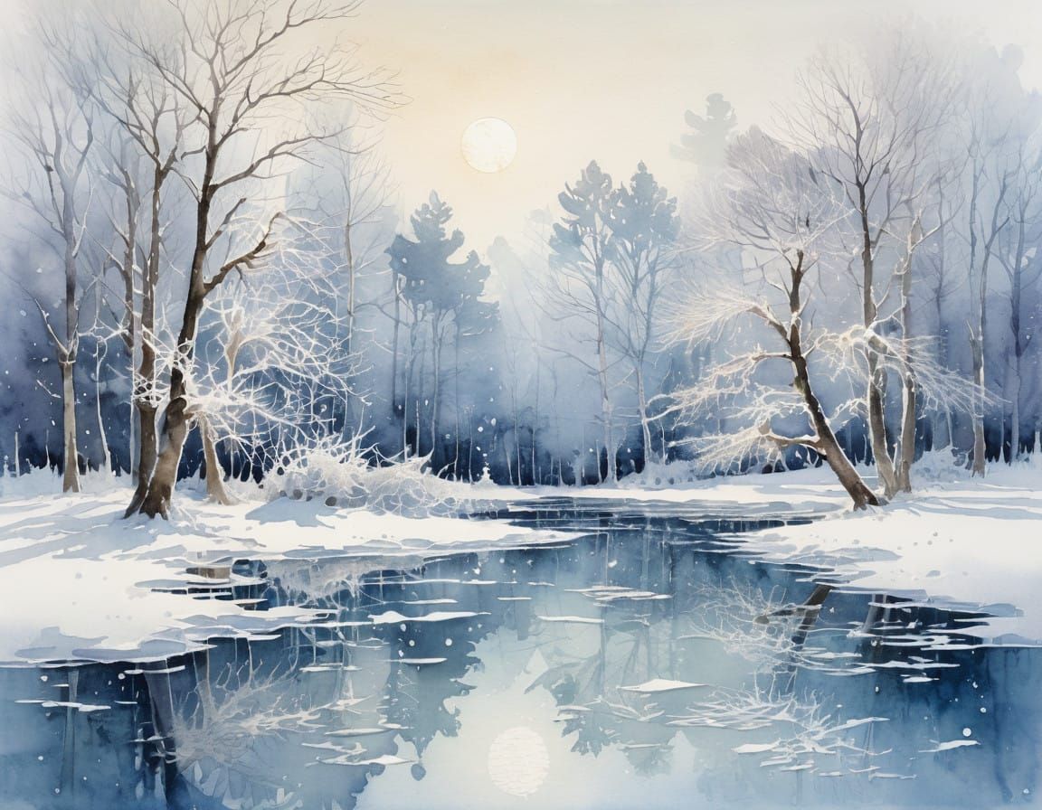 Winter moonlight  by @John from Youngstown