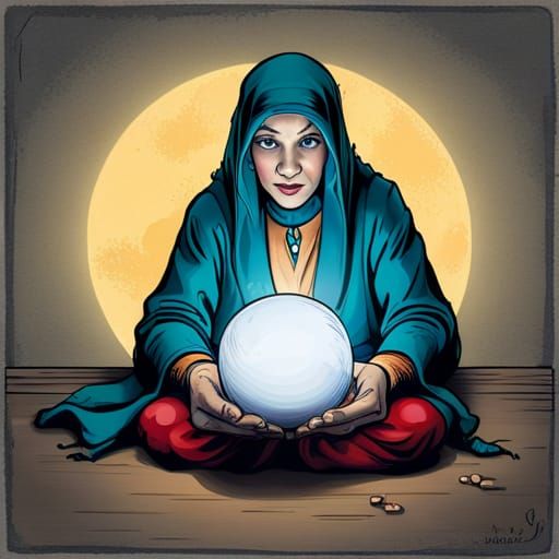 Fortune teller AI Generated Artwork NightCafe Creator